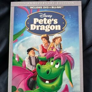 Disney Pete's Dragon DVD + Blu-Ray 35th anniversary edition, used.